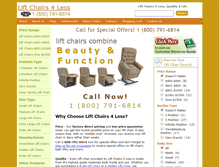 Tablet Screenshot of lift-chairs-4-less.com